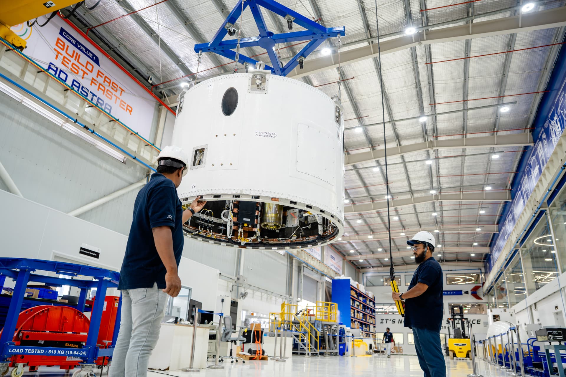 Inside the integration bay